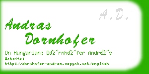 andras dornhofer business card